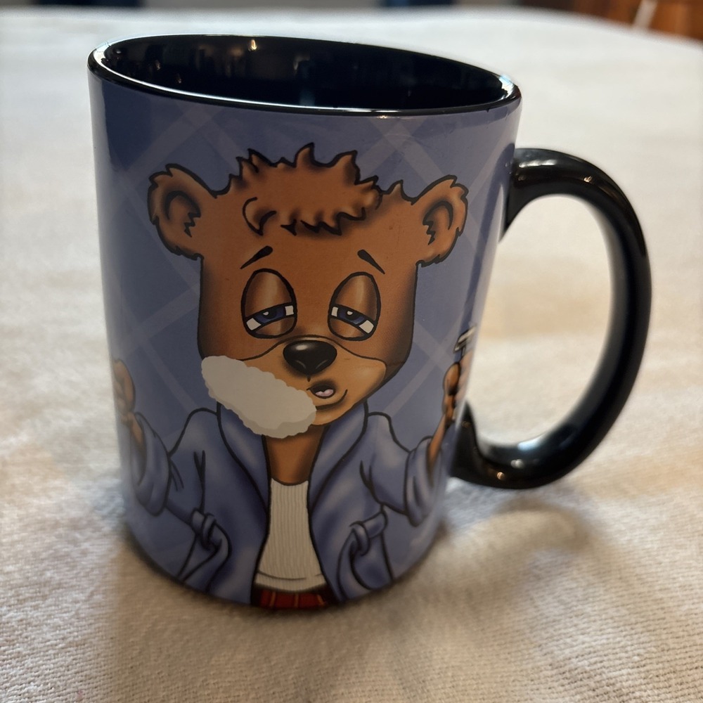 Las Vegas Ceramic Coffee Mug Teddy Bear " I Don't Do Mornings"